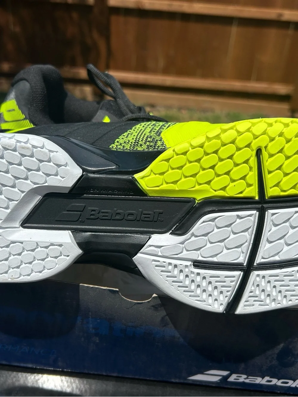 Babolat Men's Brand New Athletic Tennis Court Shoes in Lime Green Black